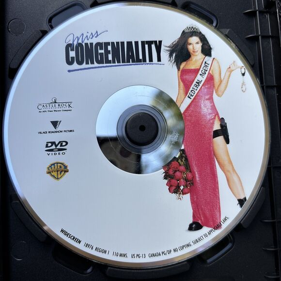 Vintage Blockbuster Video Store MISS CONGENIALITY DVD Movie w/ Rentals Case - Picture 5 of 7